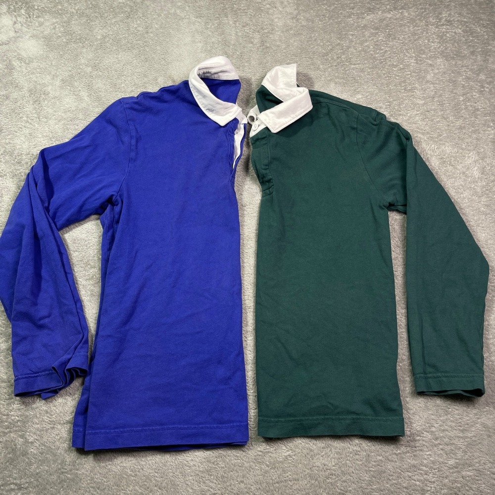 GAP Kids Rugby Shirt Long Sleeve‎ Combo Blue Green Colorblock XL XXL School